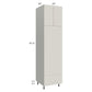 RTA Milan Beige Matte 24" x 96" Double Oven Cabinet with 2 Finished Sides