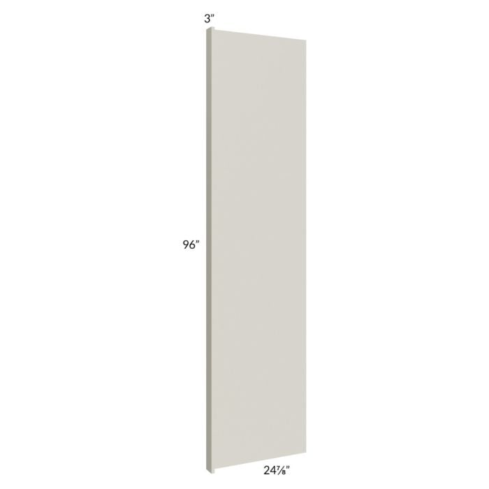 RTA Milan Beige Matte 25" x 96" Refrigerator End Panel with 3" Stil