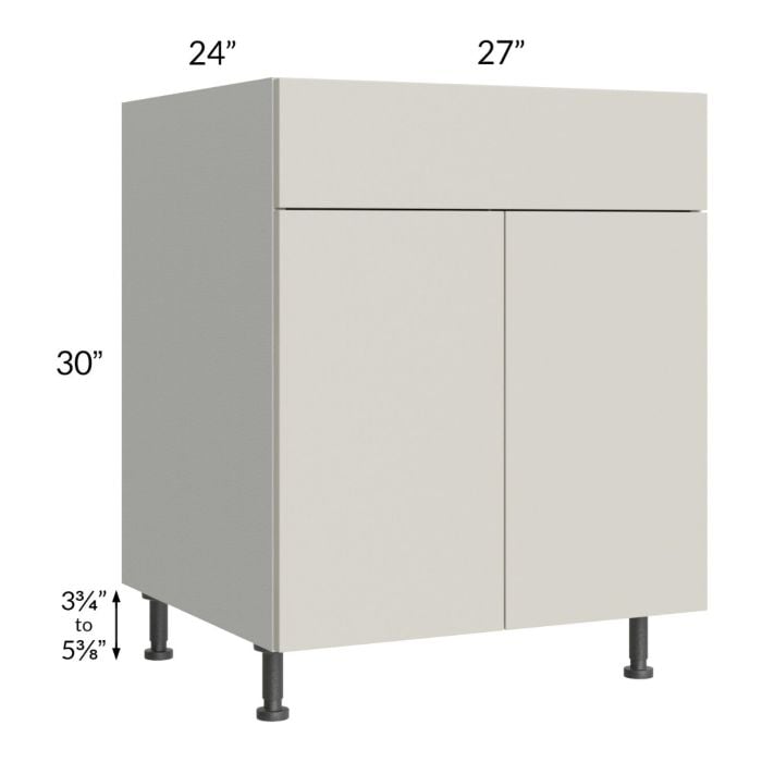 RTA Milan Beige Matte 27" Base Cabinet with 2 Finished Sides
