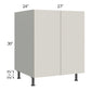 RTA Milan Beige Matte 27" Full Height Door Base Cabinet