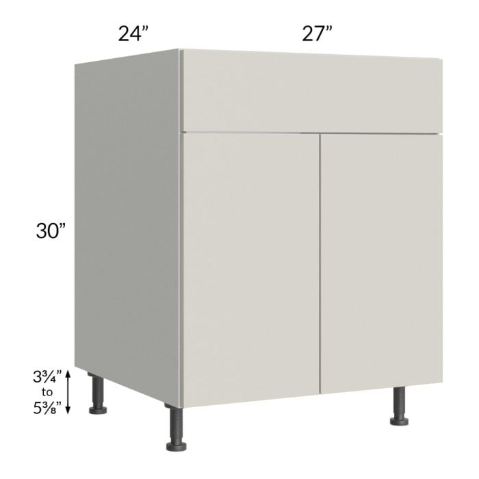 RTA Milan Beige Matte 27" Sink Base Cabinet with Sink Tilt-Out