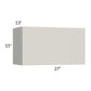 RTA Milan Beige Matte 27" x 15" Lift-Up Door Wall Cabinet with 1 Finished End Panel