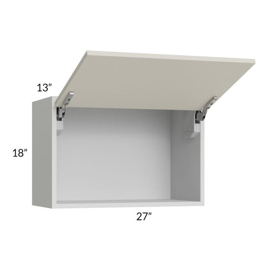 RTA Milan Beige Matte 27" x 18" Lift-Up Door Wall Cabinet