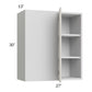 RTA Milan Beige Matte 27" x 30" Blind Corner Wall Cabinet-Left-Hinged Door on Right with 2 Finished End Panels
