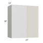 RTA Milan Beige Matte 27" x 30" Blind Corner Wall Cabinet-Right-Hinged Door on Left