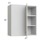 RTA Milan Beige Matte 27" x 30" Blind Corner Wall Cabinet-Right-Hinged Door on Left