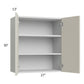 RTA Milan Beige Matte 27" x 30" Wall Cabinet with 1 Finished End Panel
