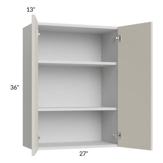 RTA Milan Beige Matte 27" x 36" Wall Cabinet with 2 Finished End Panels