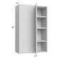 RTA Milan Beige Matte 27" x 42" Blind Corner Wall Cabinet-Left-Hinged Door on Right with 1 Finished End Panel