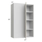 RTA Milan Beige Matte 27" x 42" Blind Corner Wall Cabinet-Right-Hinged Door on Left with 1 Finished End Panel