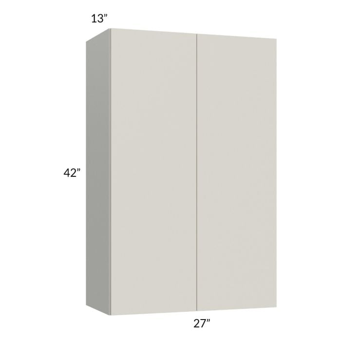 RTA Milan Beige Matte 27" x 42" Wall Cabinet with 2 Finished End Panels