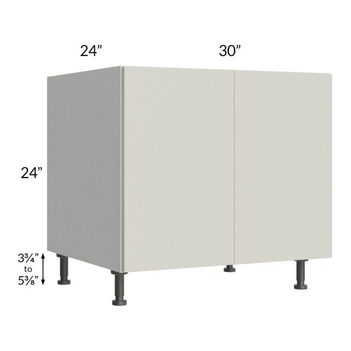 RTA Milan Beige Matte 30" 2-Door Range Top Base Cabinet with 1 Heat Shield