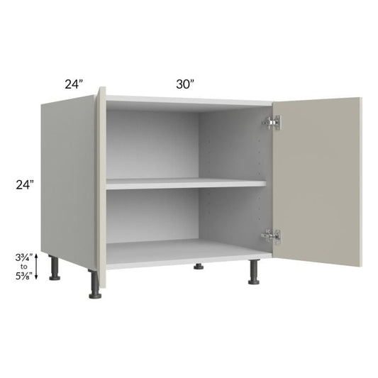 RTA Milan Beige Matte 30" 2-Door Range Top Base Cabinet with 1 Heat Shield