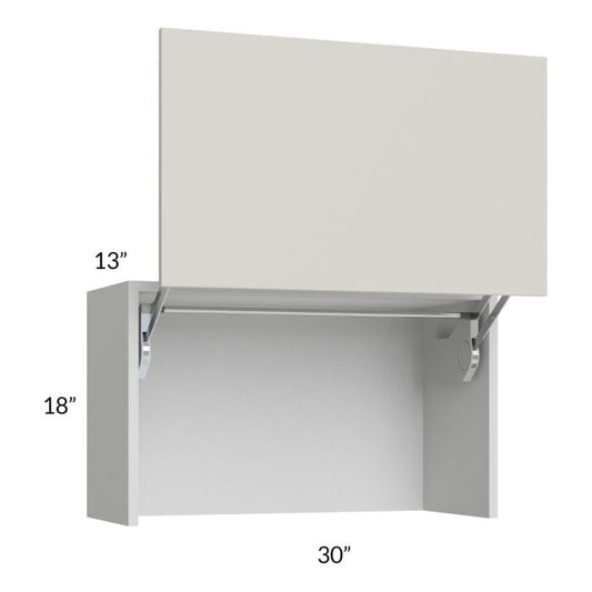 RTA Milan Beige Matte 30" Countertop Wall Appliance Cabinet with 2 Finished End Panels