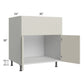 RTA Milan Beige Matte 30" Farm Sink Base Cabinet with 1 Finished Side