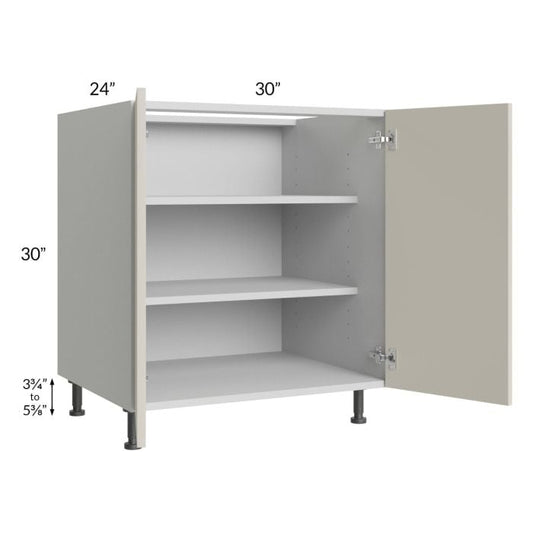 RTA Milan Beige Matte 30" Full Height Door Base Cabinet with 2 Finished Sides