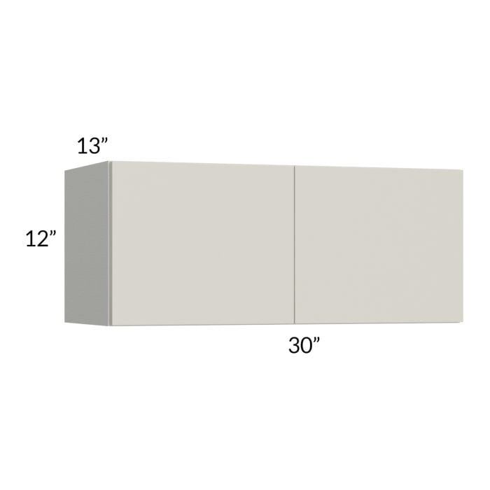 RTA Milan Beige Matte 30" x 12" Wall Cabinet with 1 Finished End Panel