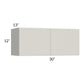 RTA Milan Beige Matte 30" x 12" Wall Cabinet with 2 Finished End Panels