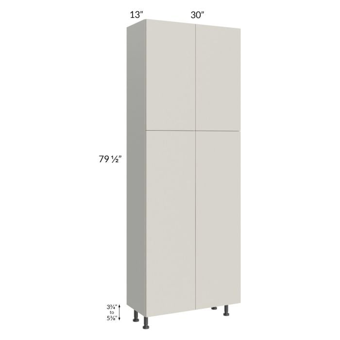 RTA Milan Beige Matte 30" x 13" 84" Pantry Cabinet (13" depth)