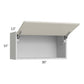 RTA Milan Beige Matte 30" x 15" Lift-Up Door Wall Cabinet with 2 Finished End Panels