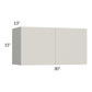 RTA Milan Beige Matte 30" x 15" Wall Cabinet with 1 Finished End Panel