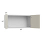 RTA Milan Beige Matte 30" x 15" Wall Cabinet with 1 Finished End Panel
