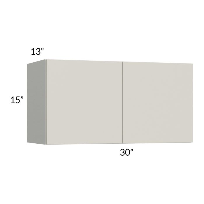 RTA Milan Beige Matte 30" x 15" Wall Cabinet with 2 Finished End Panels