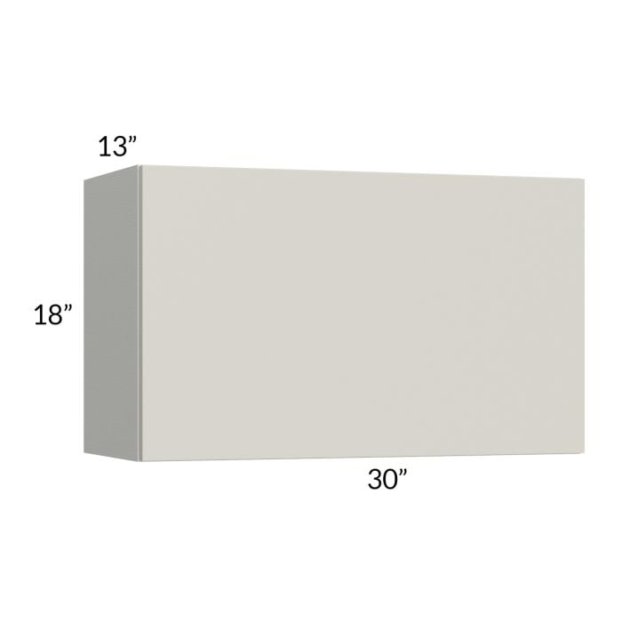 RTA Milan Beige Matte 30" x 18" Lift-Up Door Wall Cabinet with 2 Finished End Panels