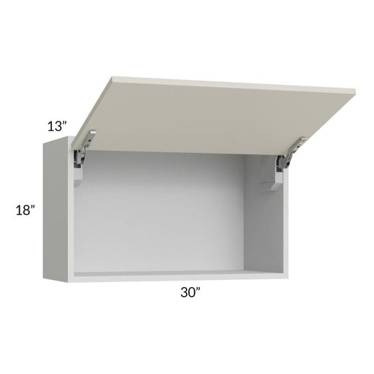 RTA Milan Beige Matte 30" x 18" Lift-Up Door Wall Cabinet