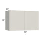 RTA Milan Beige Matte 30" x 18" Wall Cabinet with 2 Finished End Panels