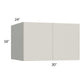 RTA Milan Beige Matte 30" x 18" x 24" Wall Cabinet with 1 Finished End Panel