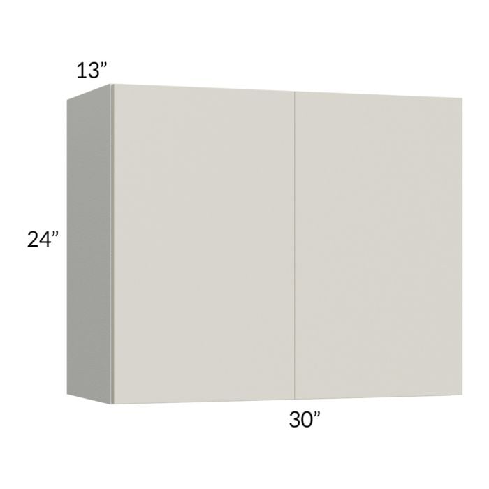 RTA Milan Beige Matte 30" x 24" Wall Cabinet with 2 Finished End Panels