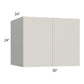 RTA Milan Beige Matte 30" x 24" x 24" Wall Cabinet with 1 Finished End Panel
