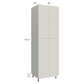 RTA Milan Beige Matte 30" x 24" x 96" Pantry Cabinet (24" depth) with 2 Finished Sides