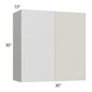 RTA Milan Beige Matte 30" x 30" Blind Corner Wall Cabinet-Left-Hinged Door on Right