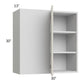 RTA Milan Beige Matte 30" x 30" Blind Corner Wall Cabinet-Left-Hinged Door on Right with 1 Finished End Panel