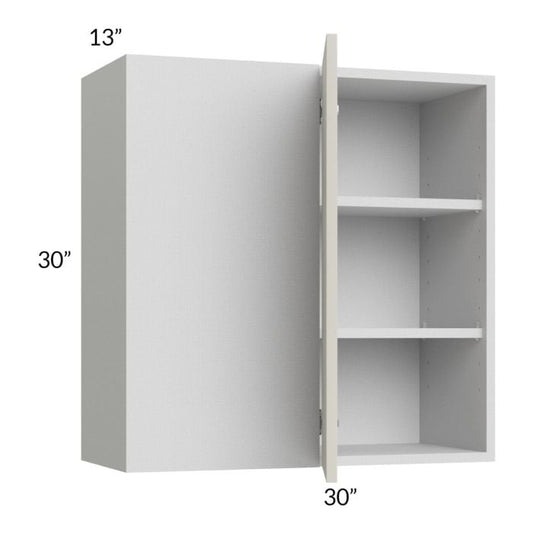 RTA Milan Beige Matte 30" x 30" Blind Corner Wall Cabinet-Left-Hinged Door on Right