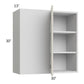RTA Milan Beige Matte 30" x 30" Blind Corner Wall Cabinet-Right-Hinged Door on Left with 2 Finished End Panels