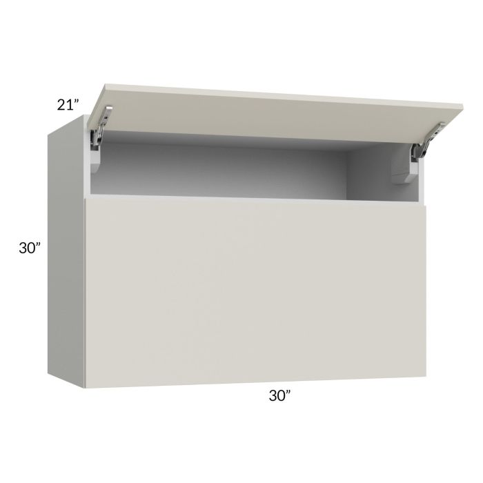 RTA Milan Beige Matte 30" x 30" x 21" Microwave Wall Cabinet