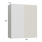 RTA Milan Beige Matte 30" x 36" Blind Corner Wall Cabinet-Right-Hinged Door on Left
