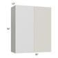 RTA Milan Beige Matte 30" x 36" Blind Corner Wall Cabinet-Right-Hinged Door on Left with 1 Finished End Panel