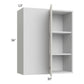 RTA Milan Beige Matte 30" x 36" Blind Corner Wall Cabinet-Right-Hinged Door on Left with 2 Finished End Panels