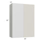 RTA Milan Beige Matte 30" x 42" Blind Corner Wall Cabinet-Left-Hinged Door on Right