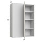 RTA Milan Beige Matte 30" x 42" Blind Corner Wall Cabinet-Left-Hinged Door on Right with 2 Finished End Panels
