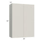 RTA Milan Beige Matte 30" x 42" Wall Cabinet