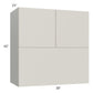 RTA Milan Beige Matte 30" x 42" x 21" Microwave Wall Cabinet