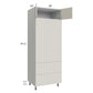 RTA Milan Beige Matte 30" x 84" Combo Oven Cabinet with 1 Finished Side
