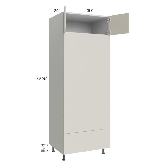 RTA Milan Beige Matte 30" x 84" Double Oven Cabinet
