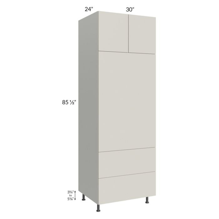 RTA Milan Beige Matte 30" x 90" Combo Oven Cabinet
