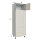 RTA Milan Beige Matte 30" x 90" Combo Oven Cabinet with 1 Finished Side